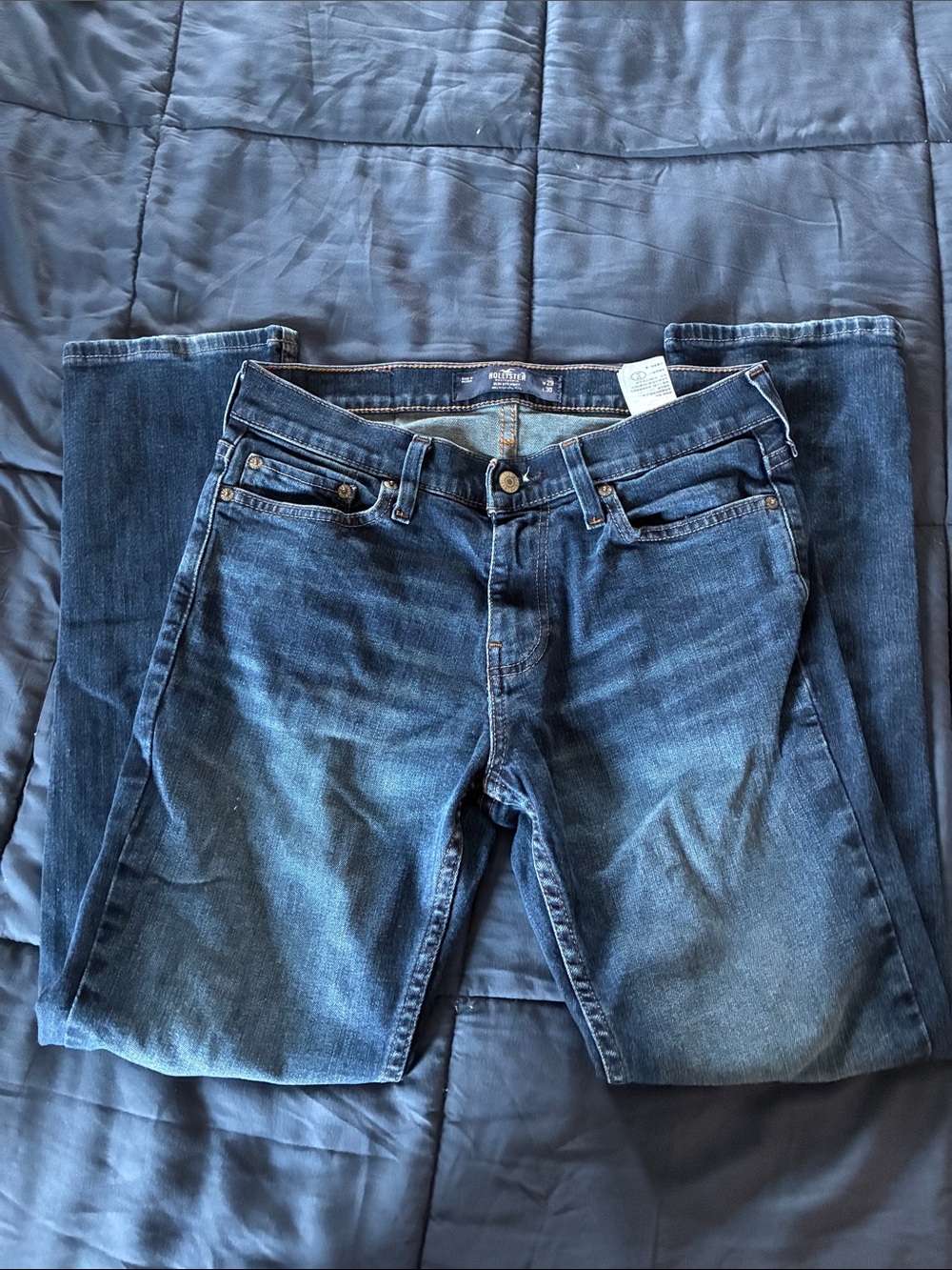 Hollister Men’s Straight Jeans - Dark Blue Wash